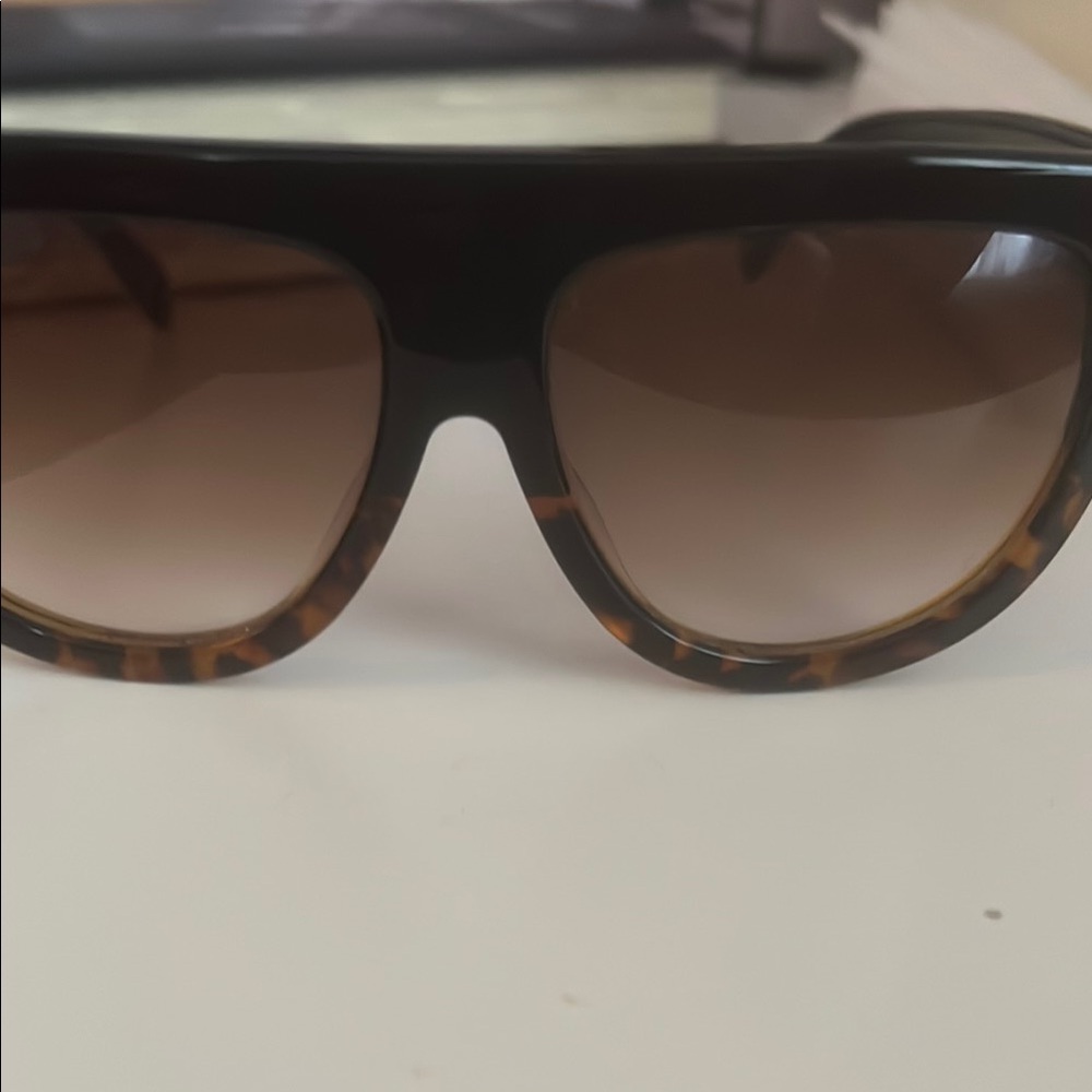Celine Tortoiseshell Brown Gradient Square Sunglasses - Picture 4 of 5